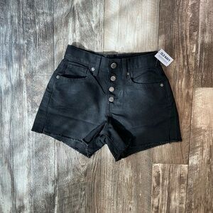 Black Denim High-Waisted Girls Shorts Size 12